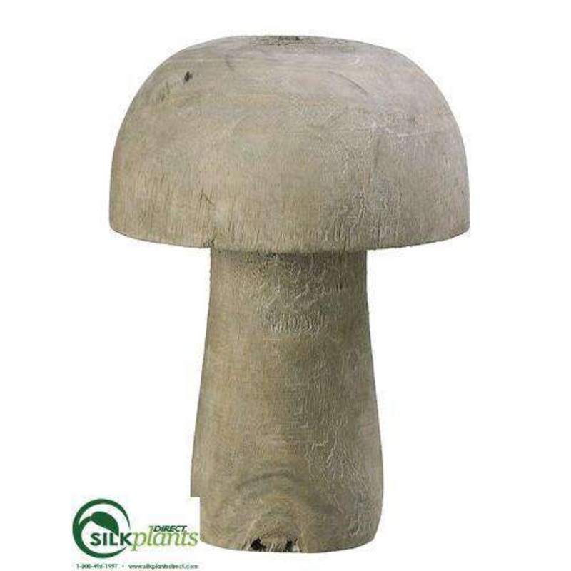 Silk Plants Direct Wood Mushroom – Natural – Pack of 10