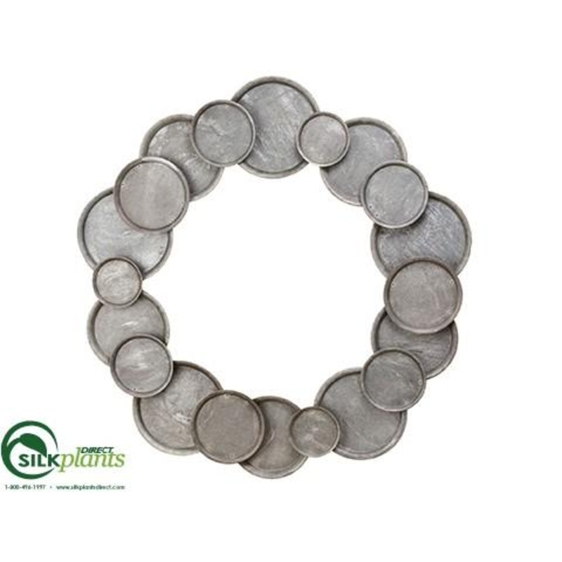 Silk Plants Direct Wreath – Gray – Pack of 1