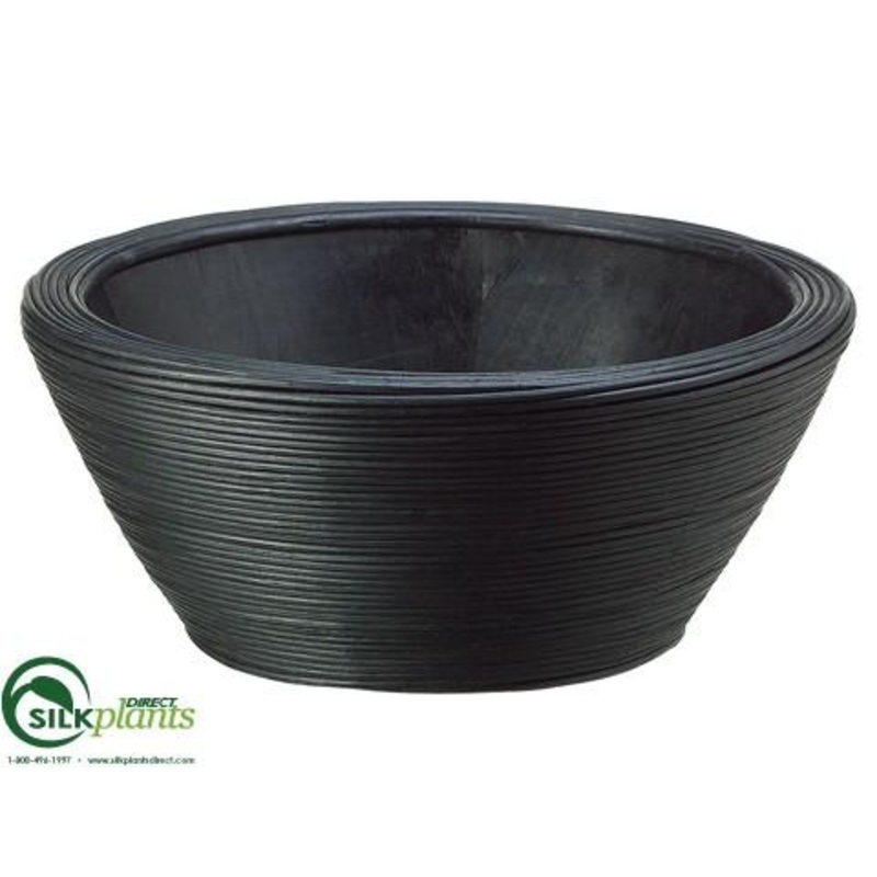 Silk Plants Direct Bamboo Bowl – Black – Pack of 8 Black