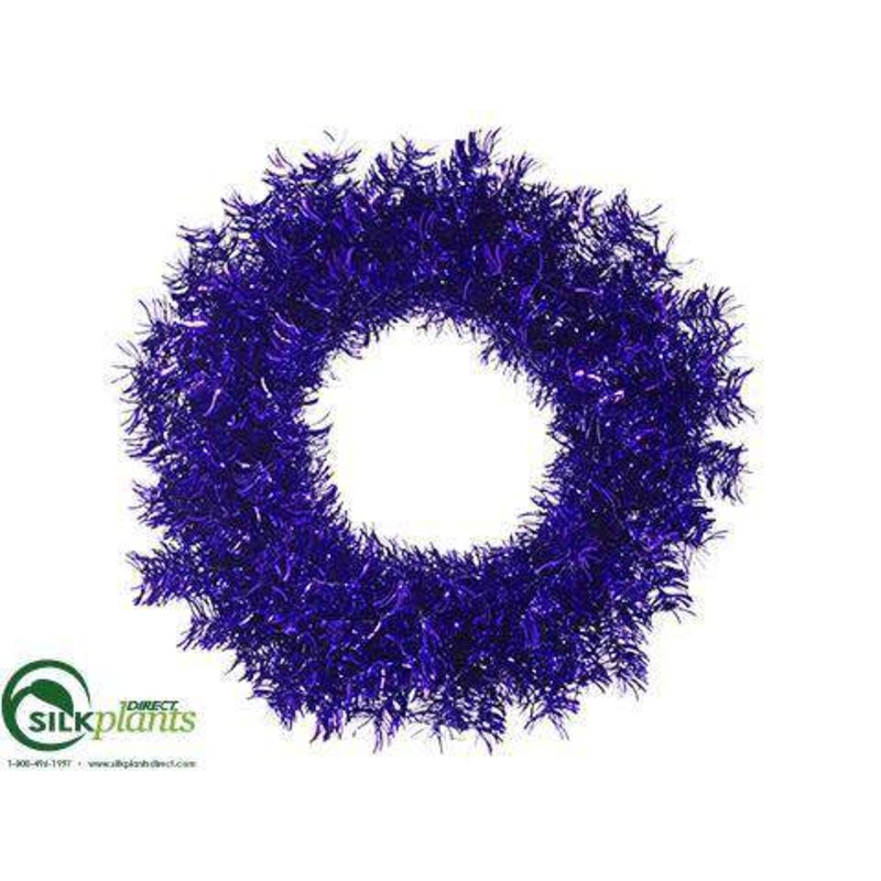 Silk Plants Direct Wreath – Purple – Pack of 4