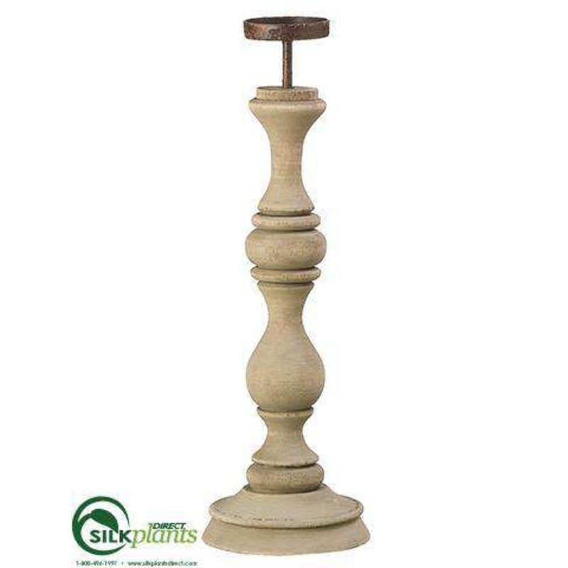 Silk Plants Direct Wood Candleholder – Natural – Pack of 8 Natural