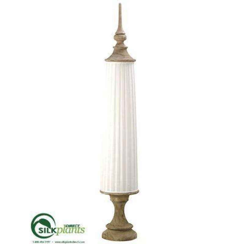 Silk Plants Direct Wood Finial Lamp – Natural – Pack of 2