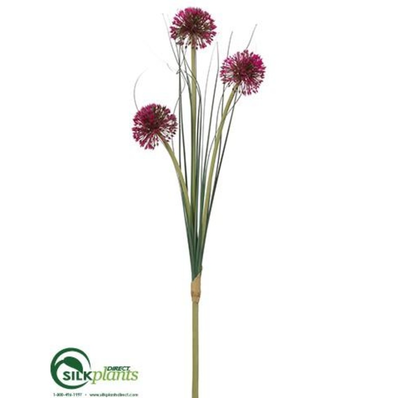 Silk Plants Direct Allium Branch – Fuchsia – Pack of 12 Fuchsia
