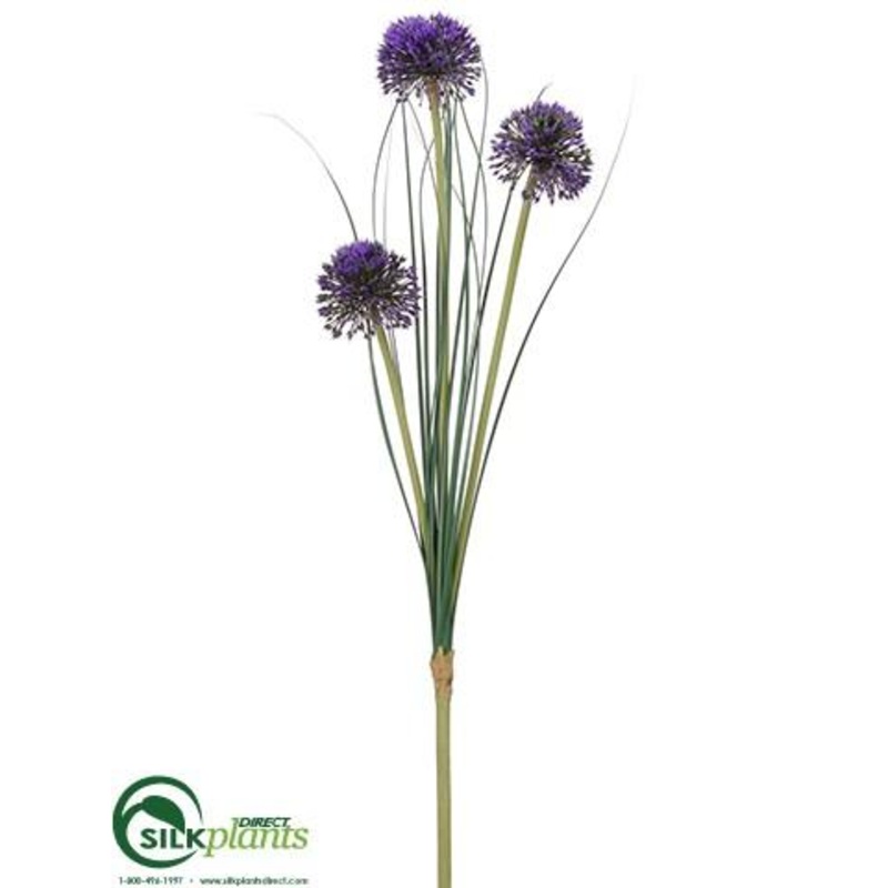 Silk Plants Direct Allium Branch – Purple – Pack of 12 Fuchsia