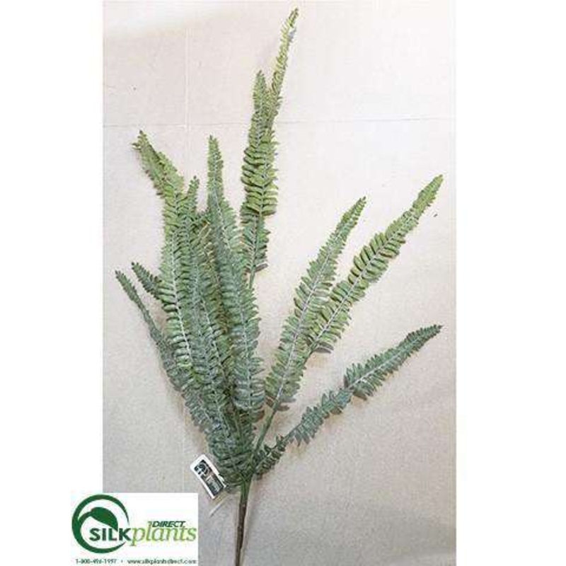 Silk Plants Direct Woodland Fern Bush – Green Gray – Pack of 12 Green Gray