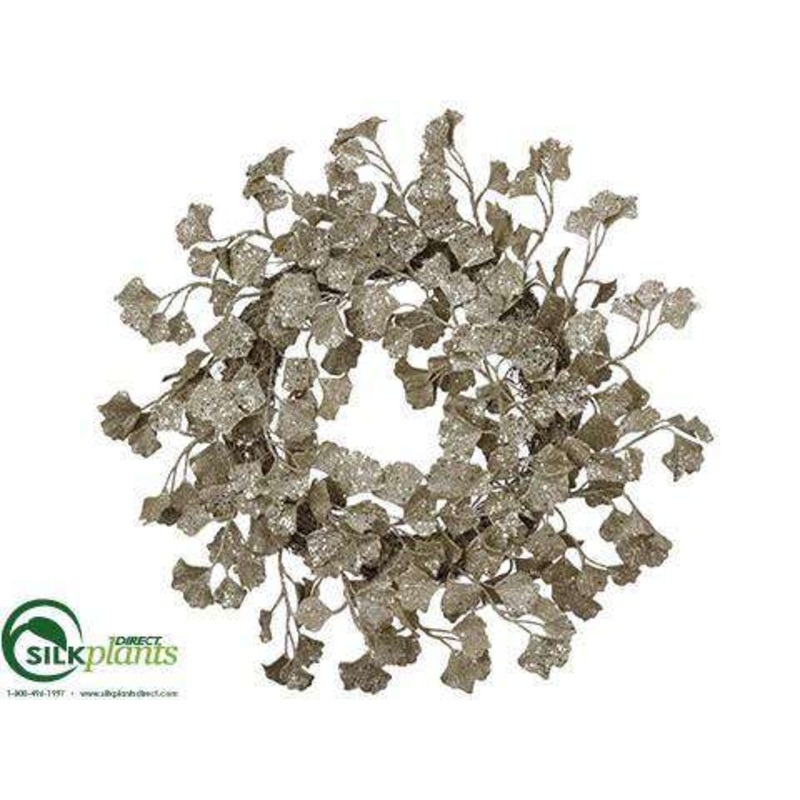 Silk Plants Direct Wreath – Gold Light – Pack of 4