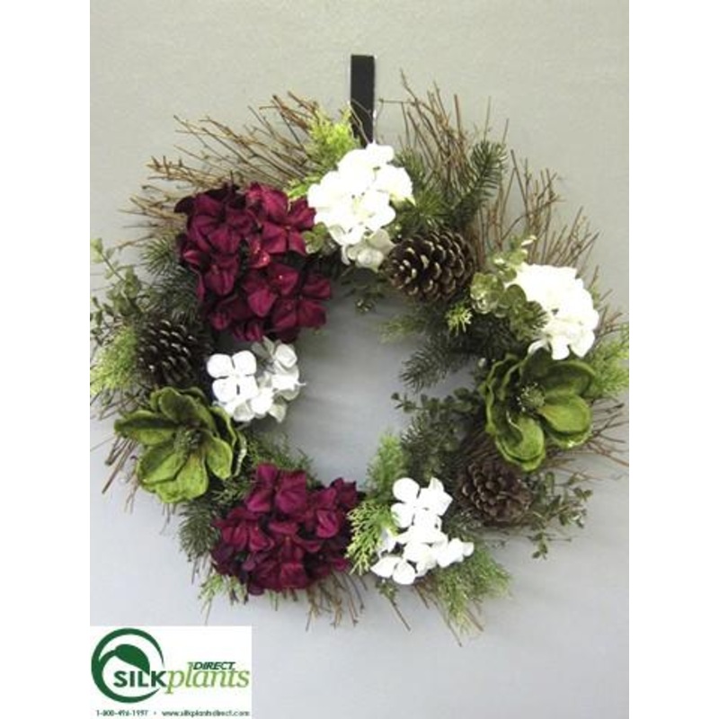 Silk Plants Direct Wreath – Mixed – Pack of 4