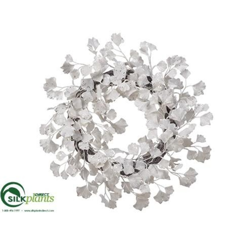 Silk Plants Direct Wreath – White – Pack of 4