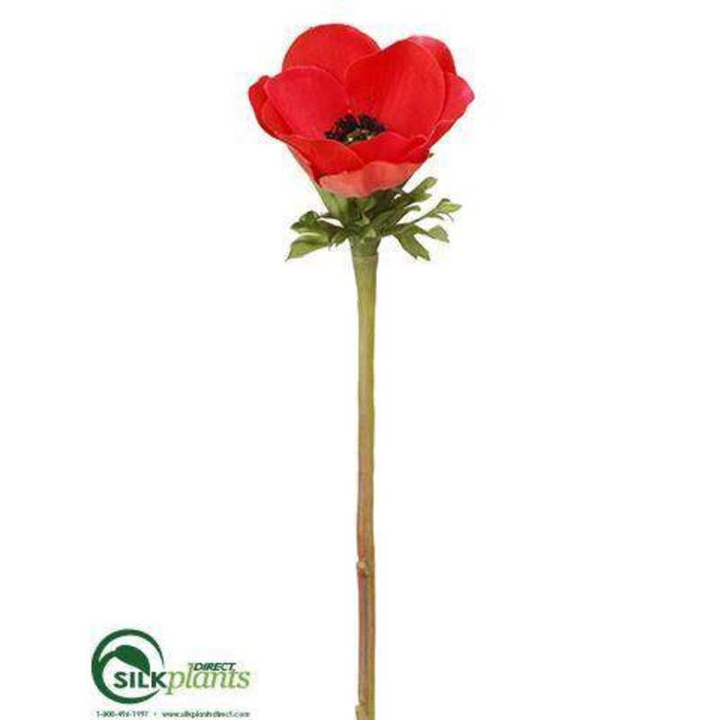 Silk Plants Direct Anemone Spray – Tomato – Pack of 12 Tomato