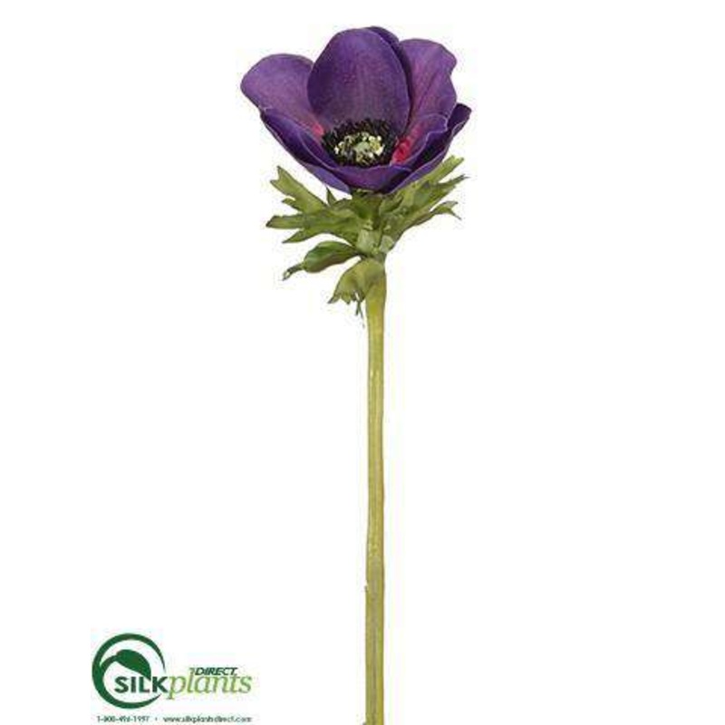 Silk Plants Direct Anemone Spray – Violet – Pack of 12 Violet