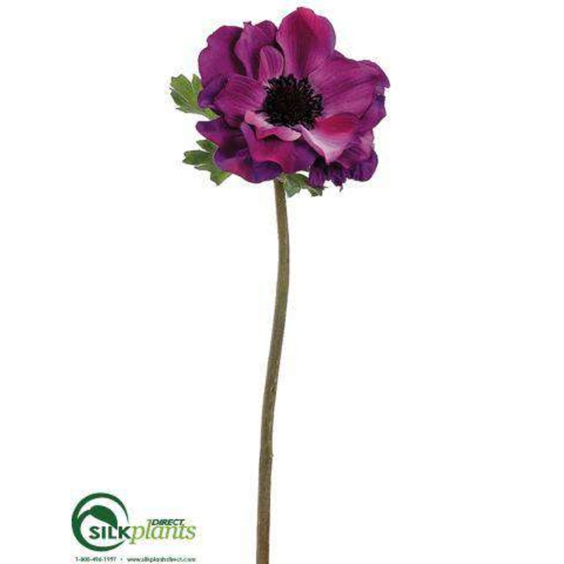 Silk Plants Direct Anemone Spray – Everglade – Pack of 12 Everglade