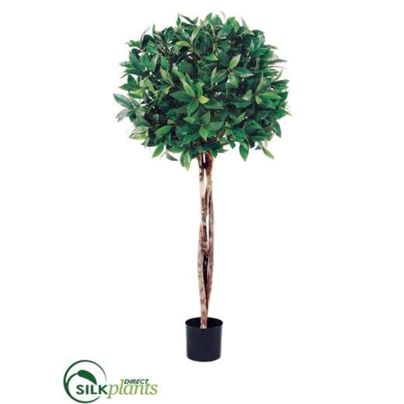 Silk Plants Direct Bay Leaf Topiary – Green – Pack of 2 Green