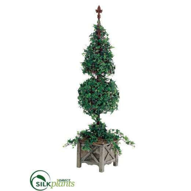 Silk Plants Direct Ivy Cone Ball Topiary – Green – Pack of 1 Green