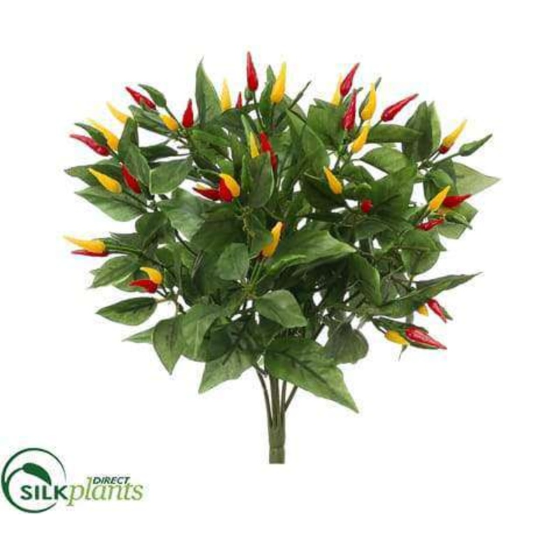 Silk Plants Direct Pepper Bush – Green – Pack of 12 Green