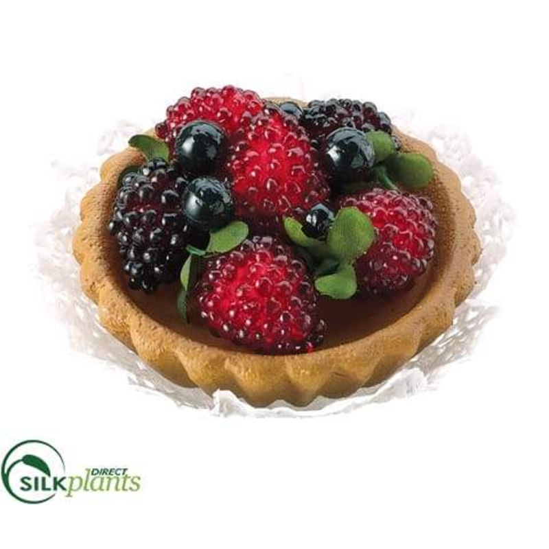 Silk Plants Direct Raspberry, Blueberry Tart – Green – Pack of 18 Green