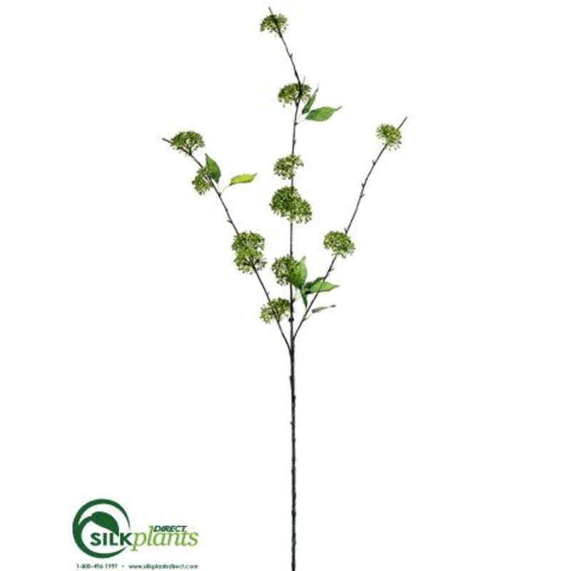 Silk Plants Direct Verbena Blossom Spray – Green – Pack of 12 Green