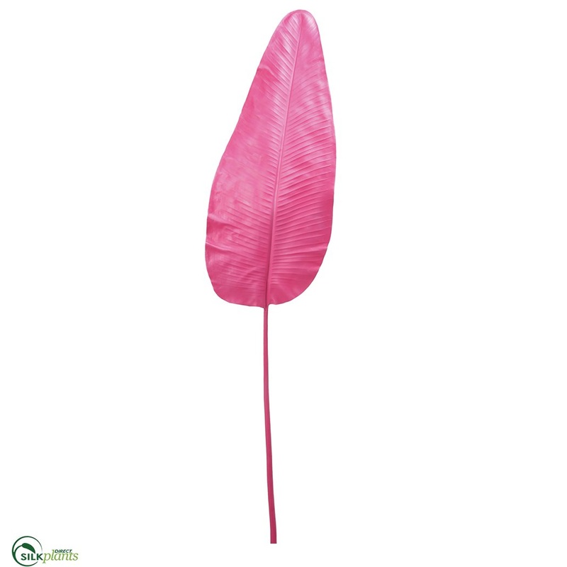 Silk Plants Direct Banana Leaf Spray – Pink – Pack of 6 Pink