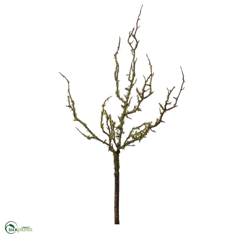 Silk Plants Direct Twig With Moss Spray – Green – Pack of 12 Green