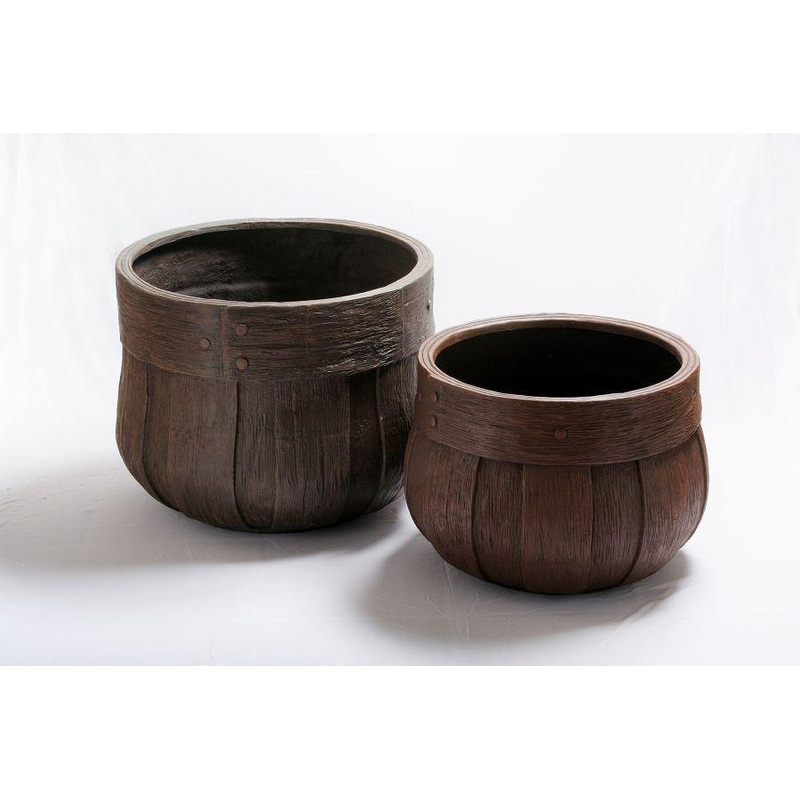 Barrel Wood Fiber Planter