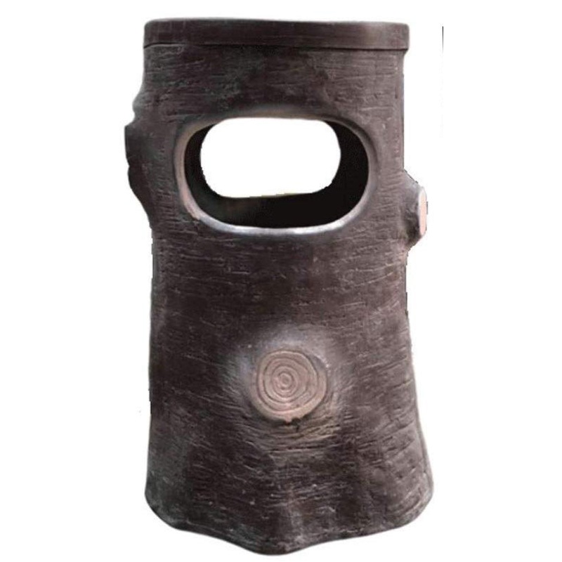 Tree Trunk Dustbin