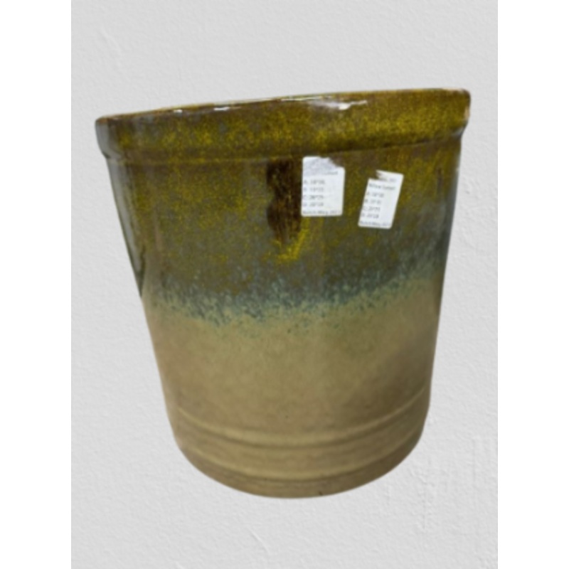 Set of 4 Yellow Sunset Gradient Large Ceramic Pots – Indoor & Outdoor Planters