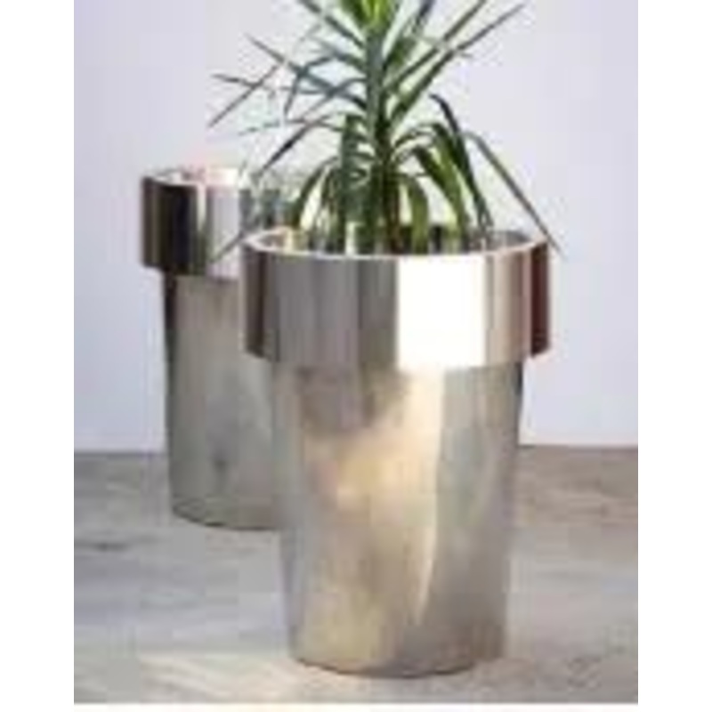 Stainles Steel SS Conical Designer Planter Small