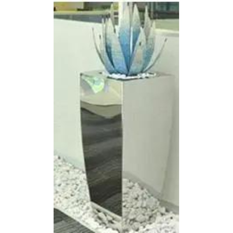 Stainles Steel SS Curvy Square Planter Small