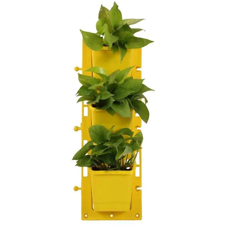 Yellow Colour Vertical Wall Garden Panel Set (Pack of 10 Per Set)