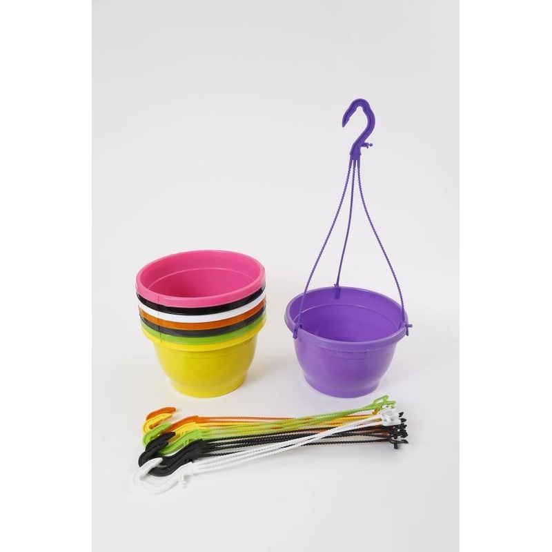 7 Inch Hanging Pot Multi (Pack of 6)