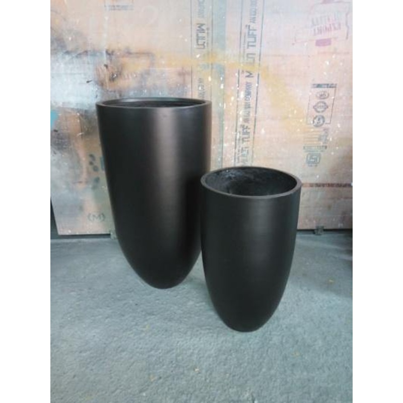 Amaranthus 5 Round Fiber Planter (Pack of 2) Black