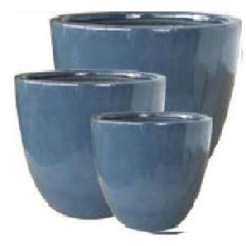 Arch Shiney Gray Fiber Pots Small