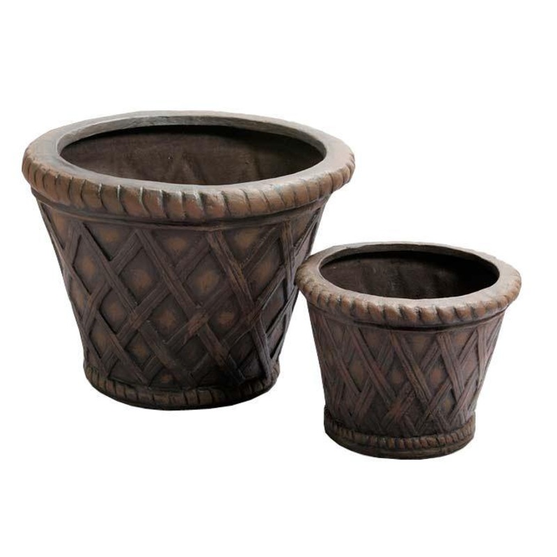 Basket Fiber Planter Small