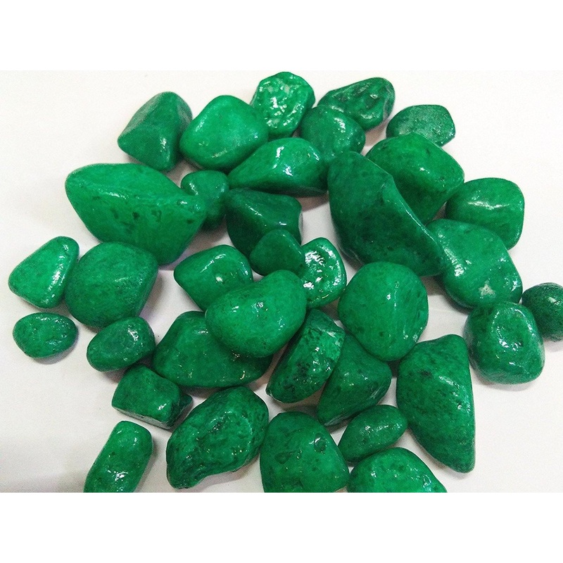 Decorative Small Pebble Stone Green Colour 1 Kg
