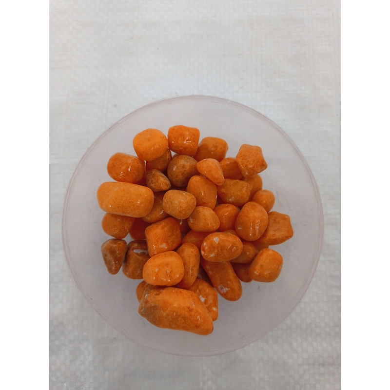 Decorative Small Pebble Stone Orange Colour 1 Kg