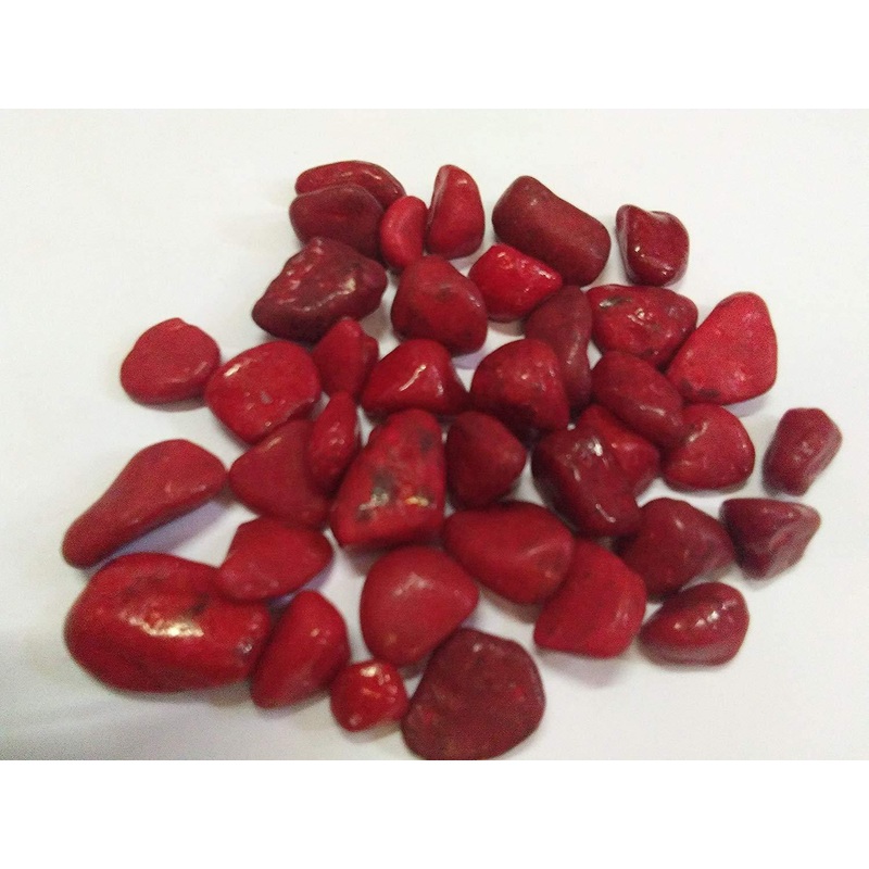 Decorative Small Pebble Stone Red Colour 1 Kg