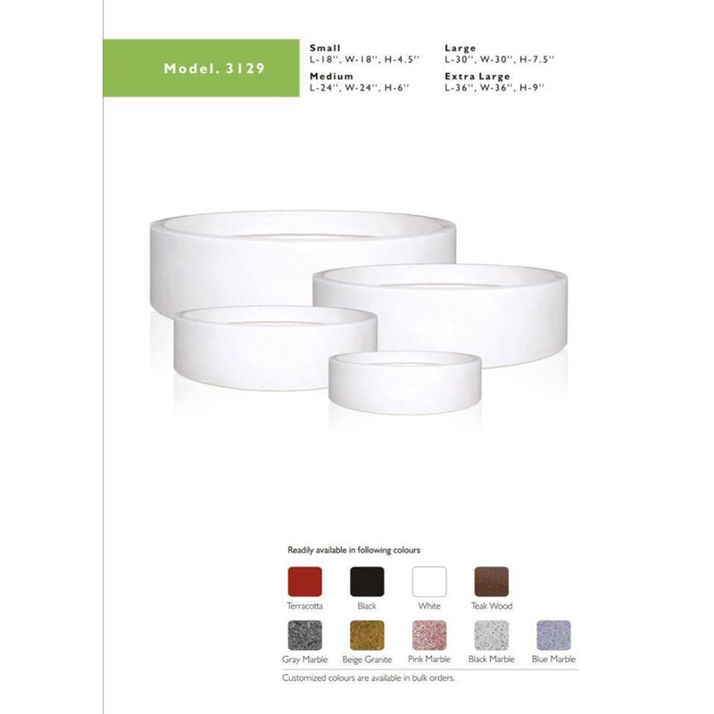 18″ Round Shape Plastic Pot Model No 3129 Black