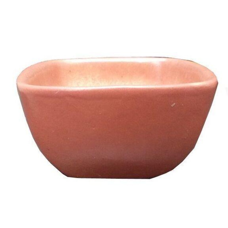 Square Ceramic Pots, Brownish (Pack of 3)