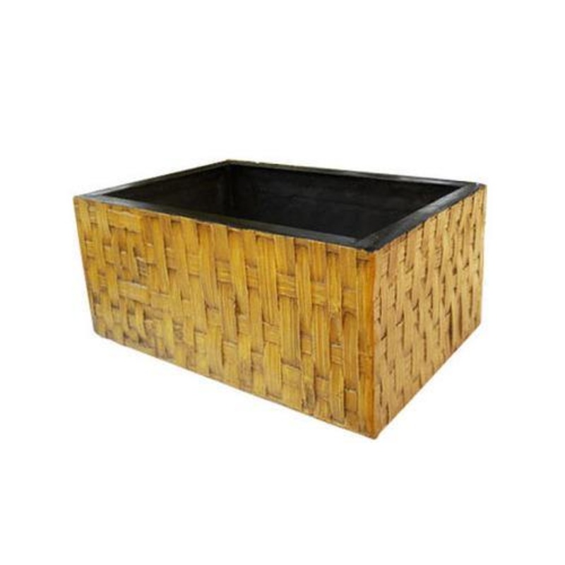 Ageratum Rectangular Fiber Planter