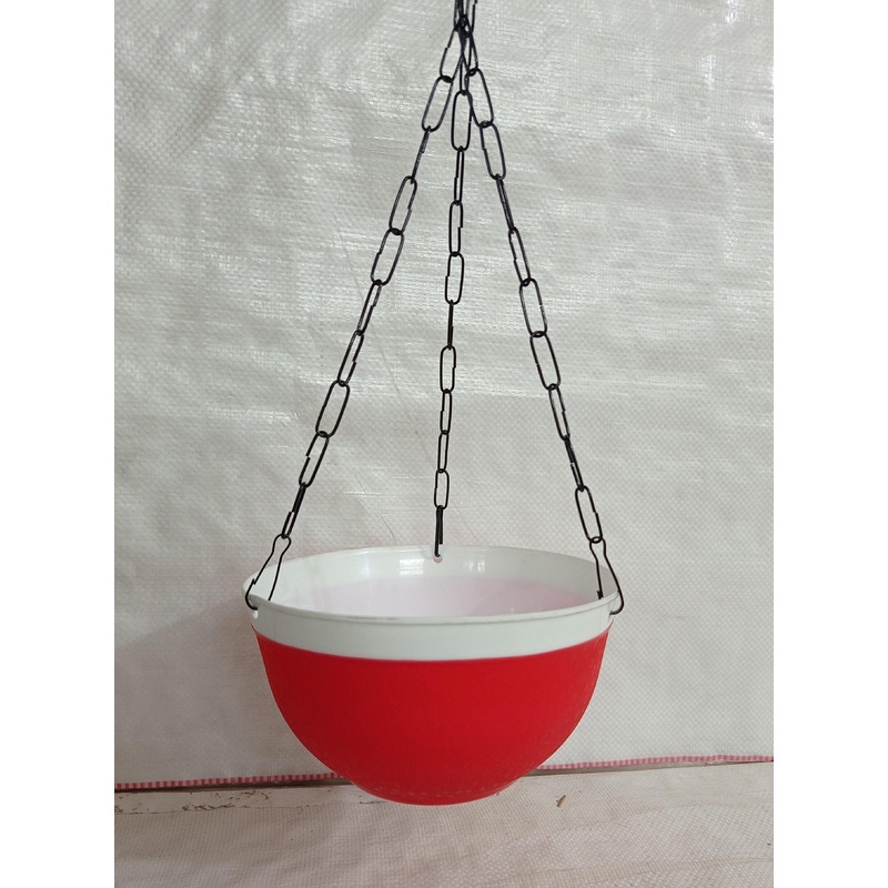 16 cm Double Color Hanging Pot (Red)