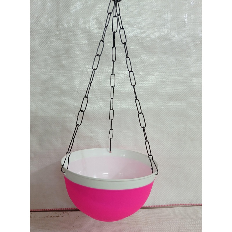 20 cm Double Color Hanging Pot (Pink)