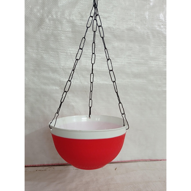 20 cm Double Color Hanging Pot (Red)