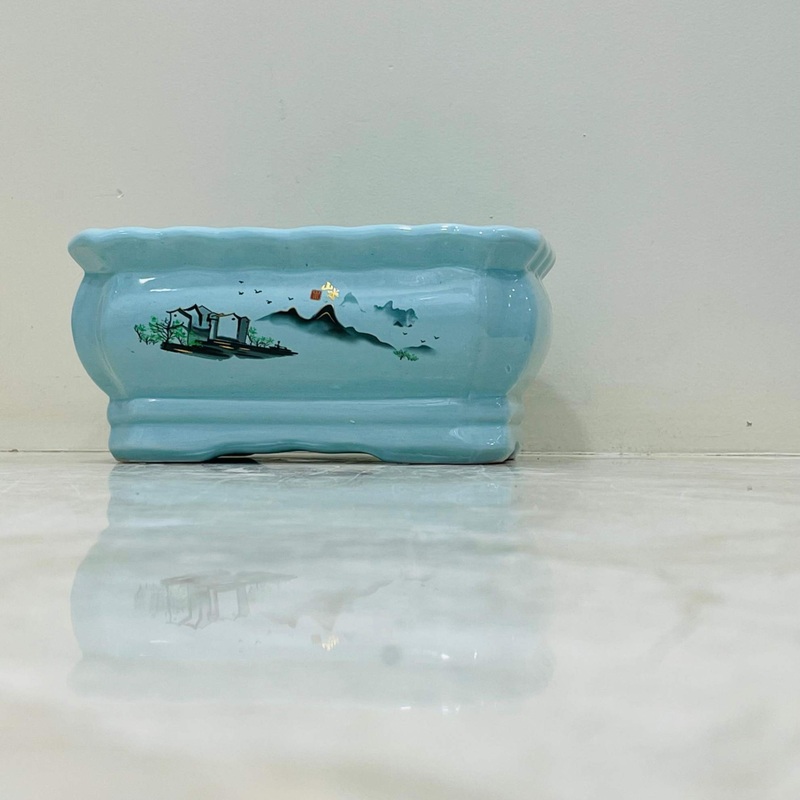 Artistic Rectangular Ceramic Pot