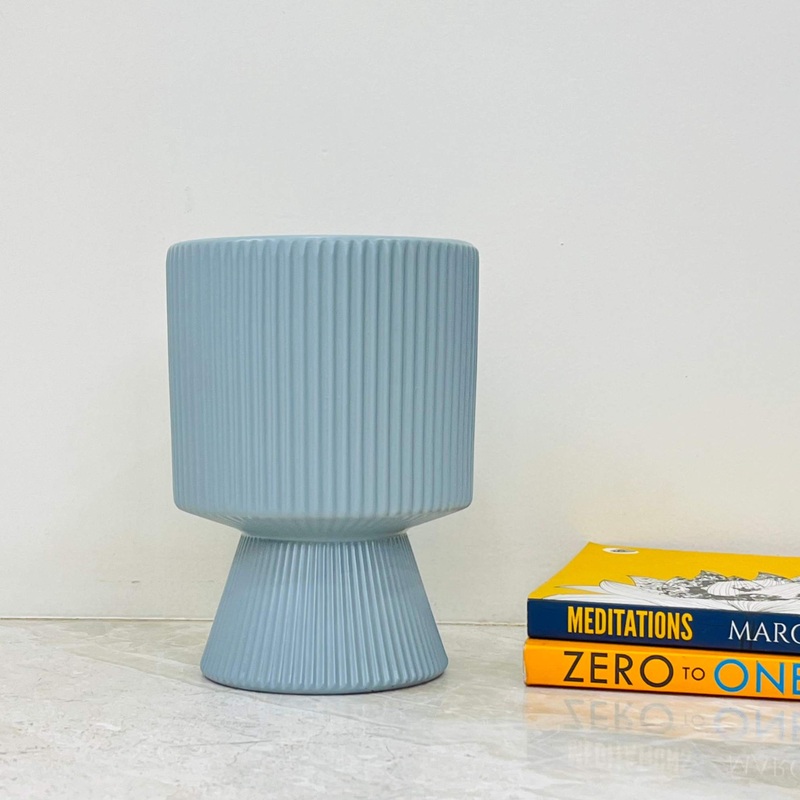 Skyline Ribbed Ceramic Planter