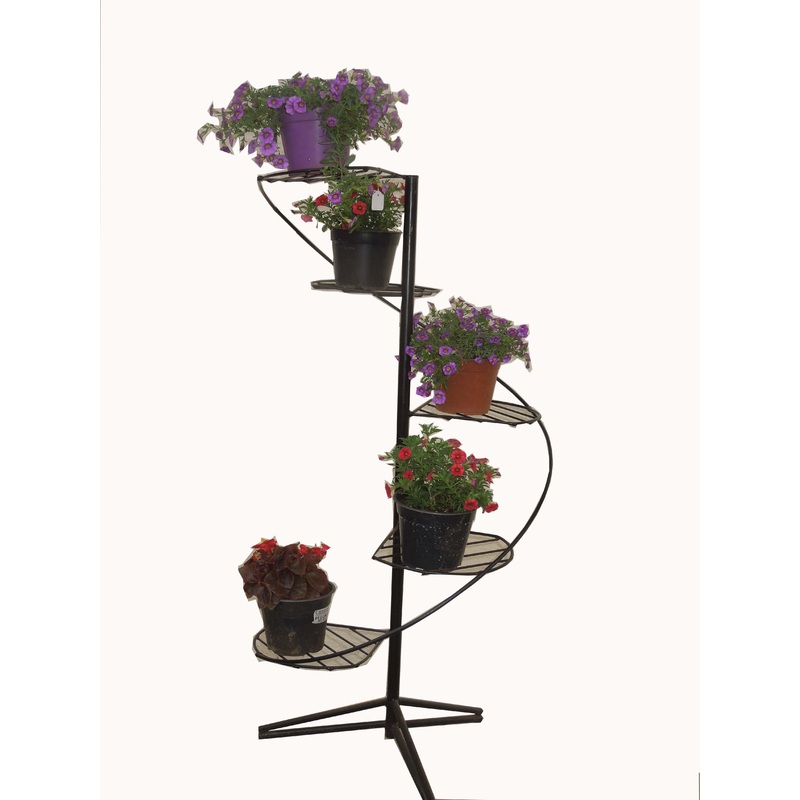 Spiral Pot Stand (Zali) Black