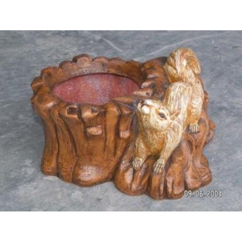 Squiral Fiber Planter Brown