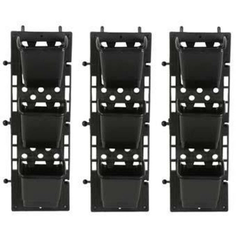 Vertical Garden Green Wall Panels ( 3 Frames + 9 Pots ) with Self Drill Screws