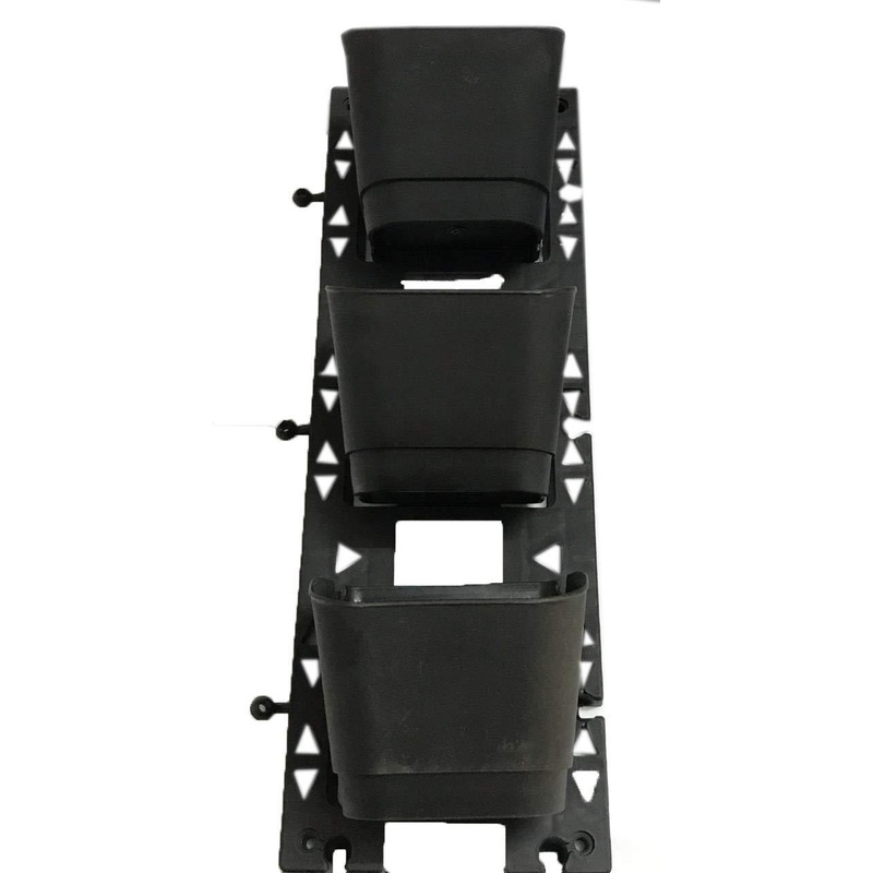 Vertical Wall Garden Model Vertigrow, Black (1 Frame + 3 Pots)