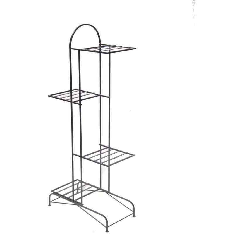 Wrought Iron 4 Pots Stand (Zali) Black
