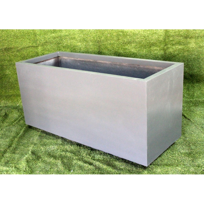 Block Gray Fiber Planter