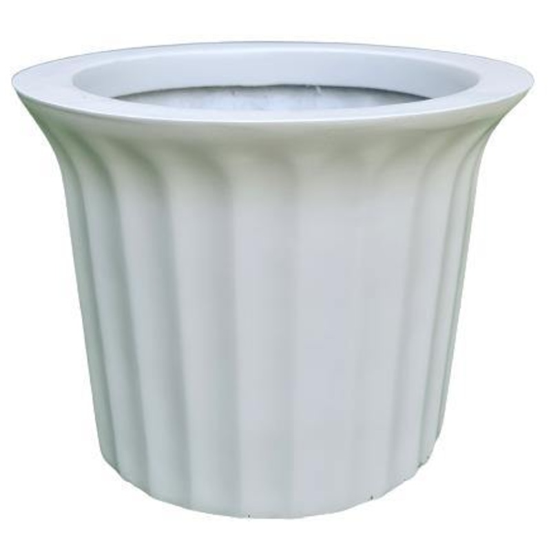 Casablanca White Fiber Planter